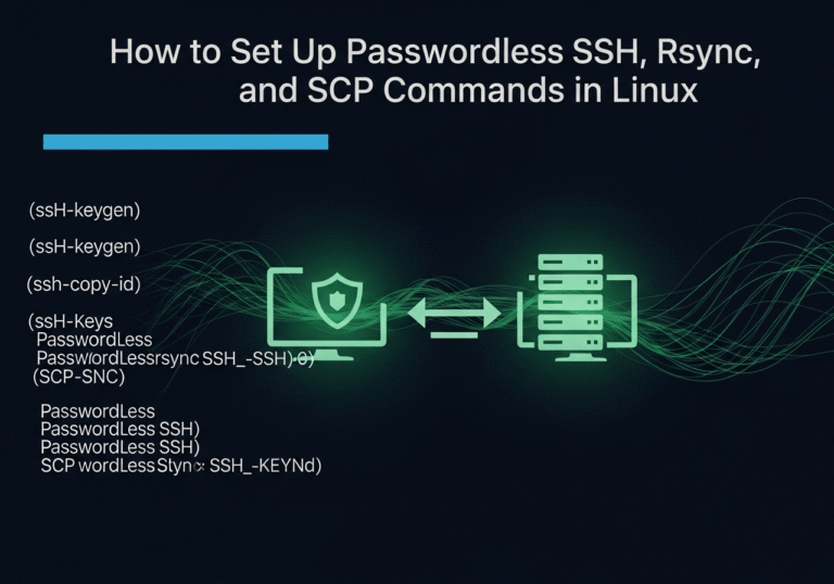 How to Set Up Passwordless SSH, Rsync, and SCP Commands in Linux